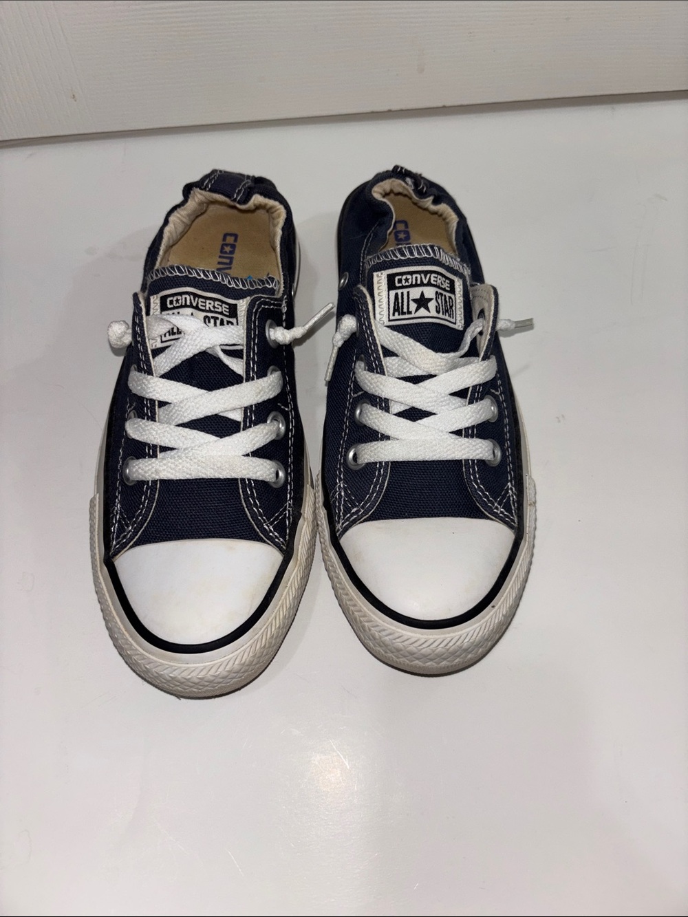 Converse Kids Navy and White Low Top Sneakers